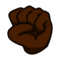 Raised Fist - Black emoji on Emojidex